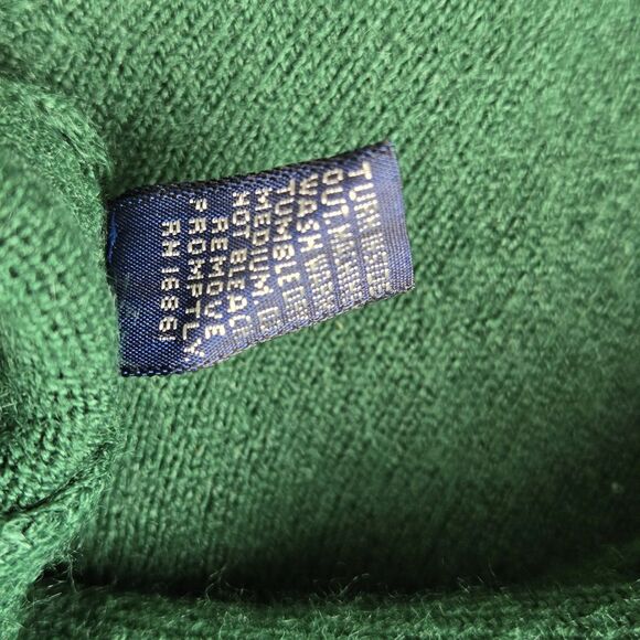 Vintage Damon So Soft Men's Sweater L V-Neck Green USA Made Preppy Classic - Picture 5 of 5